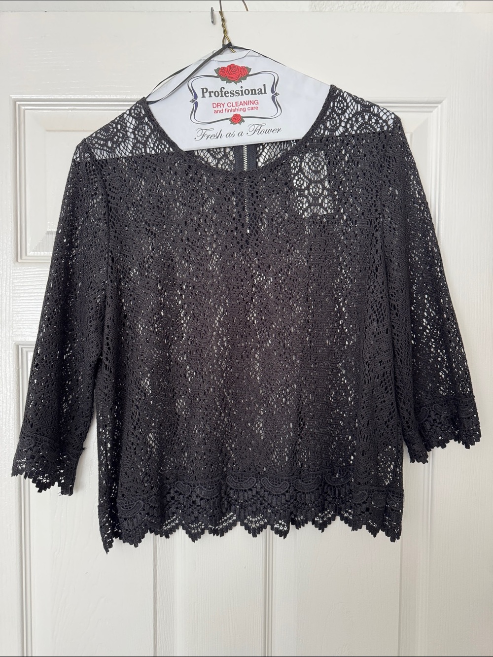 Divided H&M- Black Crochet Lace Blouse